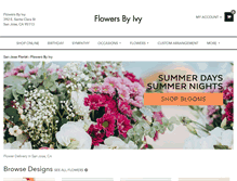 Tablet Screenshot of flowersbyivy.com